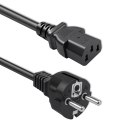 Qoltec Kabel zasilający SCHUKO | IEC C13 | CEE 7/7 | 3x0.75mm² | Czysta miedź Cu | 1.5m