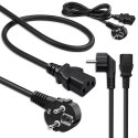 Qoltec Kabel zasilający SCHUKO | IEC C13 | CEE 7/7 | 3x0.75mm² | Czysta miedź Cu | 1.8m