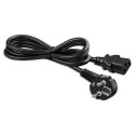 Qoltec Kabel zasilający SCHUKO | IEC C13 | CEE 7/7 | 3x0.75mm² | Czysta miedź Cu | 2m