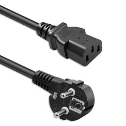 Qoltec Kabel zasilający SCHUKO | IEC C13 | CEE 7/7 | 3x1.00mm² | Czysta miedź Cu | 2.5m