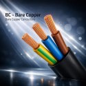 Qoltec Kabel zasilający SCHUKO | IEC C13 | CEE 7/7 | 3x1.0mm² | Czysta miedź Cu | 1.8m