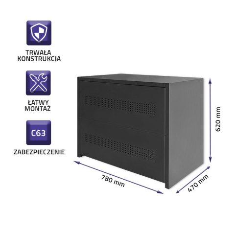 Qoltec Obudowa modułu bateryjnego | 18Ah | 8kW