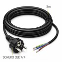 Qoltec Przewód zasilający SCHUKO CEE 7/7 | miedź Cu | odizolowany lutowany | 3x0.75 mm² | 3m