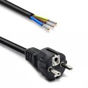 Qoltec Przewód zasilający SCHUKO CEE 7/7 | miedź Cu | odizolowany lutowany | 3x1.50 mm² | 3m
