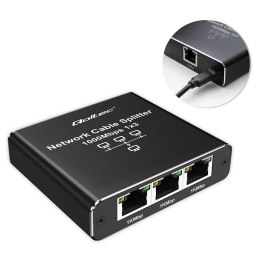 Qoltec Rozdzielacz Splitter Ethernet mini SWITCH 1x3 RJ45 | 1000Mb/s | USB-C | Aluminium