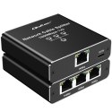 Qoltec Rozdzielacz Splitter Ethernet mini SWITCH 1x3 RJ45 | 1000Mb/s | USB-C | Aluminium
