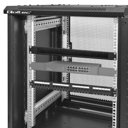 Qoltec Solidny stalowy Przepust szczotkowy do szaf RACK 19