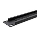 Qoltec Solidny stalowy Przepust szczotkowy do szaf RACK 19" | 1U