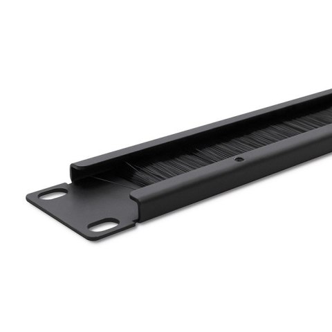 Qoltec Solidny stalowy Przepust szczotkowy do szaf RACK 19" | 1U