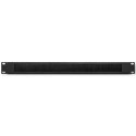 Qoltec Solidny stalowy Przepust szczotkowy do szaf RACK 19" | 1U