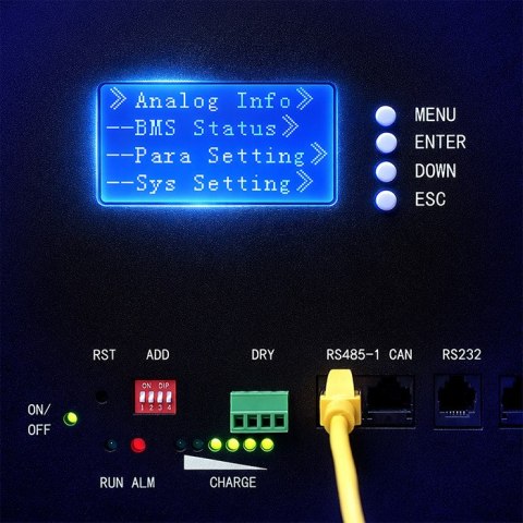 Qoltec Stabilny Magazyn energii LiFePO4 do RACK | 5.12kWh | 51.2V | 100Ah | BMS | LCD