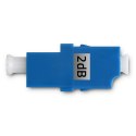 Qoltec Tłumik światłowodowy LC/UPC (F) - LC/UPC (F) | Singlemode | 2dB