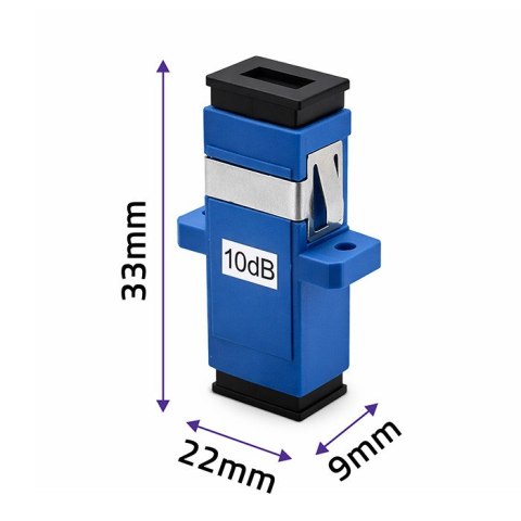 Qoltec Tłumik światłowodowy SC/UPC (F) - SC/UPC (F) | Singlemode | 10dB