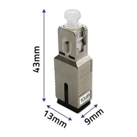 Qoltec Tłumik światłowodowy SC/UPC (F) - SC/UPC (M) | Singlemode | 10dB
