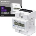 Qoltec Trójfazowy elektroniczny licznik z resetem | miernik zużycia energii na szynę DIN | 400V | 100A | LCD | LED | 4P