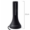 Qoltec Wewnętrzna mocna Antena TV DVB-T/T2 | wzmacniacz sygnału | 4K | wysoki zysk 32dBi | 360º | Kabel 4m
