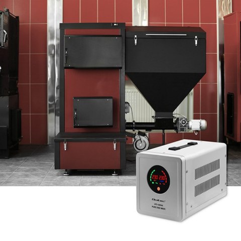 Qoltec Zasilacz awaryjny UPS 500VA/350 | Przetwornica 12/230V z AVR | Sinus