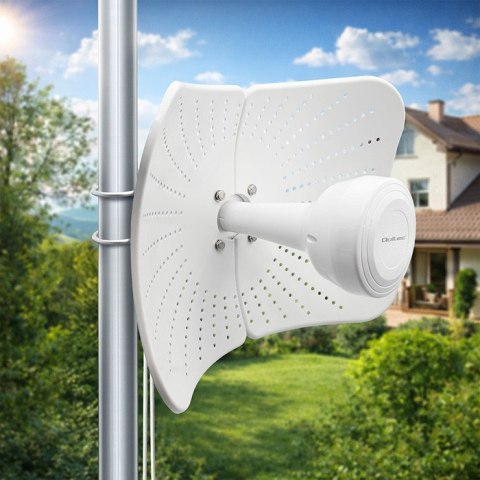 Qoltec Antena paraboliczna 4G 5G LTE | 2x19dBi | kierunkowa | zewnętrzna | 1710-2700 MHz | 3300-4200 MHz | N Female | wodoodporn