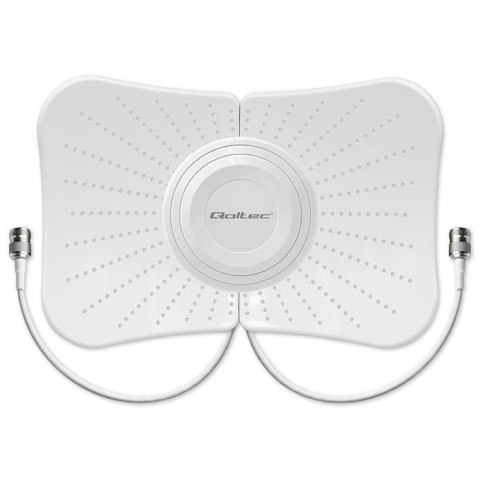 Qoltec Antena paraboliczna 4G 5G LTE | 2x19dBi | kierunkowa | zewnętrzna | 1710-2700 MHz | 3300-4200 MHz | N Female | wodoodporn