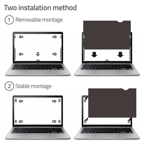 Qoltec Filtr prywatyzujący RODO do MacBook Air 13.6" | Magnetyczny | Ochrona wzroku