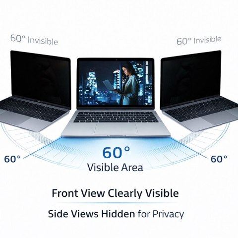 Qoltec Filtr prywatyzujący RODO do MacBook Pro Touch Bar 15.5" (2016-2018) | Ochrona wzroku