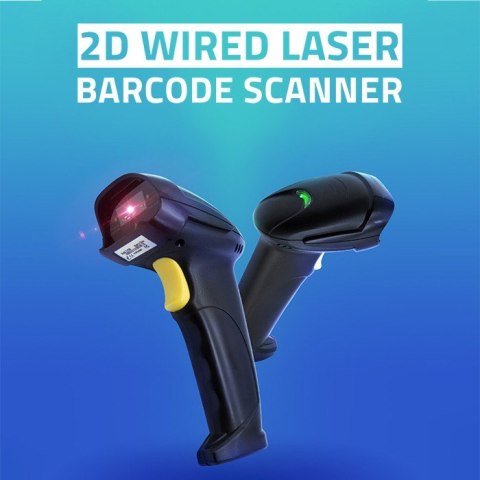 Qoltec Skaner czytnik kodów kreskowych 1D 2D | QR | EAN | USB | szybki