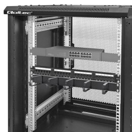 Qoltec Solidny stalowy Organizer kabli do szaf RACK 19