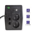 Qoltec Zasilacz awaryjny UPS Line Interactive | Monolith | 1000VA | 600W | LCD | USB | RJ45