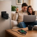 Qoltec Ładowarka sieciowa GaN Super Fast 100W | USB-C PD | 5-20V | 3-5A | Laptop | MacBook | Smartfon | kabel 1.8m