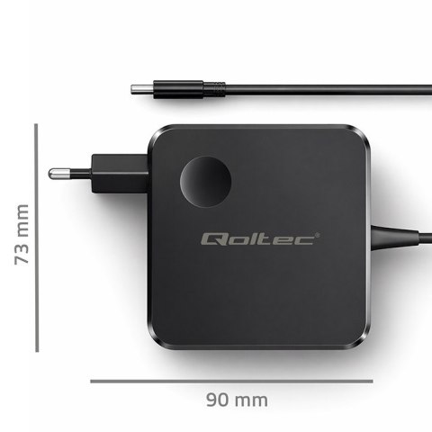 Qoltec Ładowarka sieciowa GaN Super Fast 100W | USB-C PD | 5-20V | 3-5A | Laptop | MacBook | Smartfon | kabel 1.8m