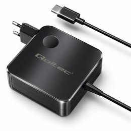 Qoltec Ładowarka sieciowa GaN Super Fast 65W | USB-C PD PPS | 5-21V | 3-3.25A | Laptop | MacBook | Smartfon | kabel 1.8m