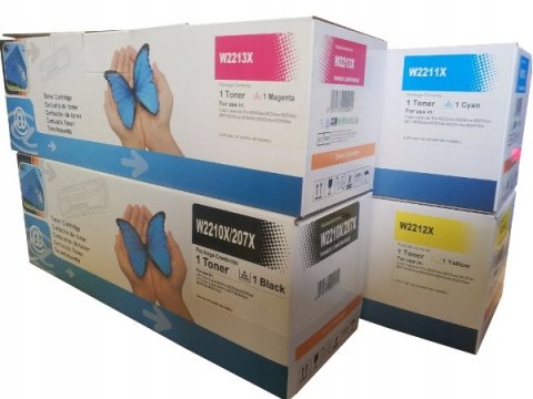 4x Wysokowydajny Toner do HP 207X, HP Color LaserJet M255, M282, M283, CHIP