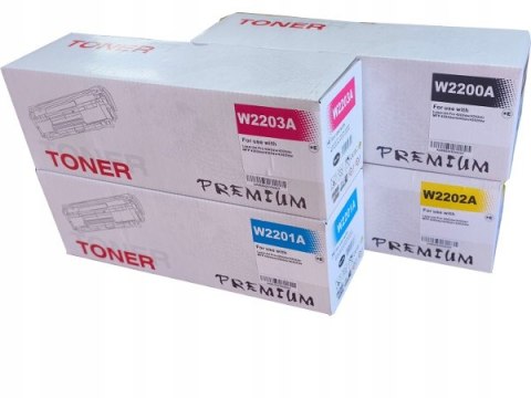 Komplet 4x Toner do HP 220A HP Color LaserJet Pro 4202dn MFP 4302 4303 CHIP