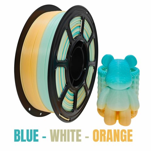 Profesjonalny Filament NR-040 / PETG BLUE WHITE ORANGE (1,75mm 1KG)