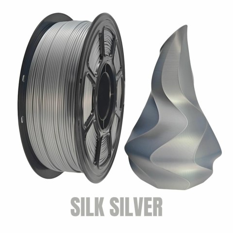 Profesjonalny Filament NR-073 / PLA+ SILK SILVER (1,75mm 1KG)