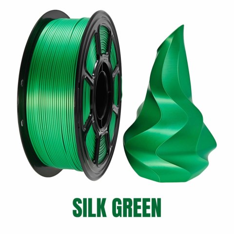 Profesjonalny Filament NR-075 / PLA+ SILK GREEN 1,75mm (1KG)