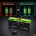 Qoltec Balanser napięcia 24V do akumulatorów 2 x 12V | 5A | AGM GEL LiFePO4 | LED