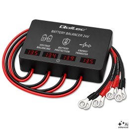 Qoltec Balanser napięcia 48V do akumulatorów 4 x 12V | 10A | AGM GEL LiFePO4 | LED