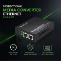 Qoltec Dwukierunkowy Media Konwerter SWITCH Ethernet 2x RJ45 2x SFP| 1000Mb/s | 5V
