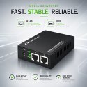 Qoltec Dwukierunkowy Media Konwerter SWITCH Ethernet 2x RJ45 2x SFP| 1000Mb/s | 5V