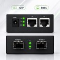 Qoltec Dwukierunkowy Media Konwerter SWITCH Ethernet 2x RJ45 2x SFP| 1000Mb/s | 5V