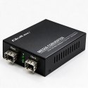 Qoltec Dwukierunkowy Media Konwerter SWITCH Ethernet 2x RJ45 2x SFP| 1000Mb/s | 5V
