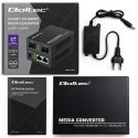 Qoltec Dwukierunkowy Media Konwerter SWITCH Ethernet 2x RJ45 2x SFP| 1000Mb/s | 5V