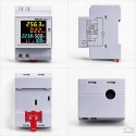 Qoltec Jednofazowy licznik 6w1| miernik zużycia energii na szynę DIN | 230V | 100A | LCD | CT | 3P