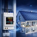 Qoltec Jednofazowy licznik 6w1| miernik zużycia energii na szynę DIN | 230V | 100A | LCD | CT | 3P