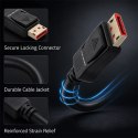 Qoltec Kabel DisplayPort v2.1 męski | DisplayPort v2.1 męski | 8K | 54G | 3m