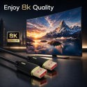 Qoltec Kabel DisplayPort v2.1 męski | DisplayPort v2.1 męski | 8K | 80G | 0.5m