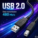 Qoltec Kabel USB 2.0 A męski | B męski | 0.5m