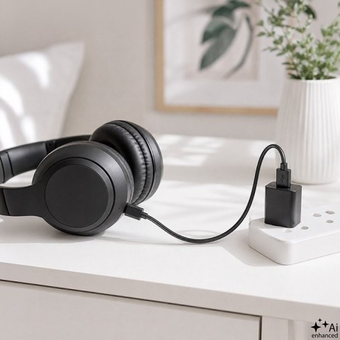 Qoltec Kabel USB A męski | micro USB B męski | 5P | 0.25m