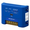 Qoltec Solarny regulator ładowania MPPT 15A do zasilania odbiorników DC i ładowania akumulatorów 12V / 24V | LiFePO4